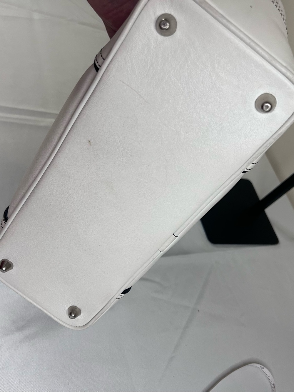 Coach Classic Two-Tone Black and White Women's Tote Bag - Picture 7 of 13